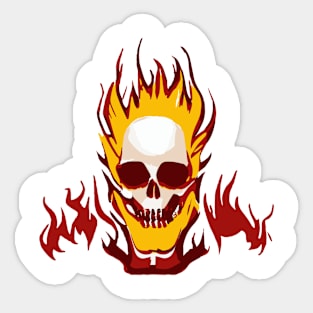 The Fiery Skull Sticker